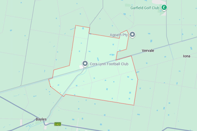 Cora Lynn Map South Gippsland Area Map