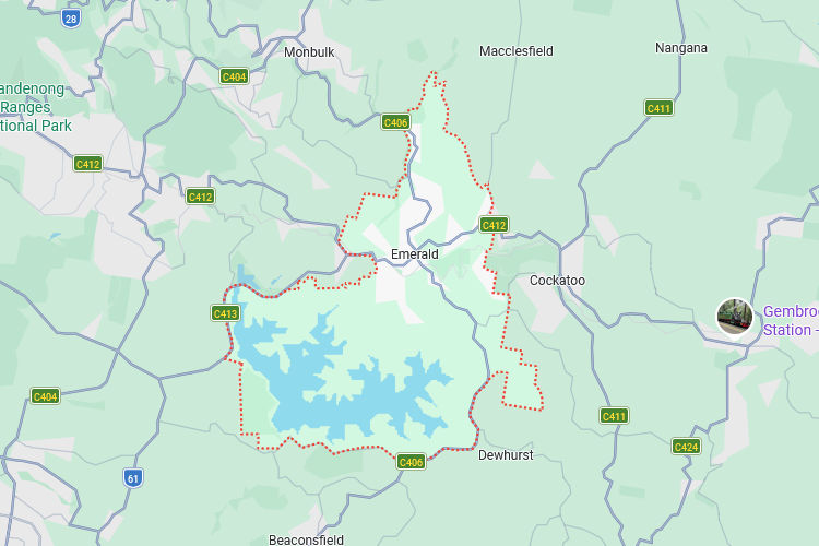 Emerald Map South Gippsland Area Map