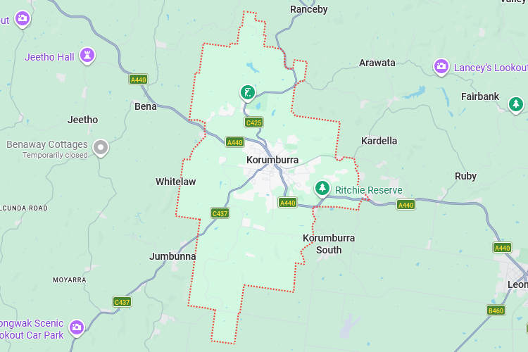 South Gippsland Area Map