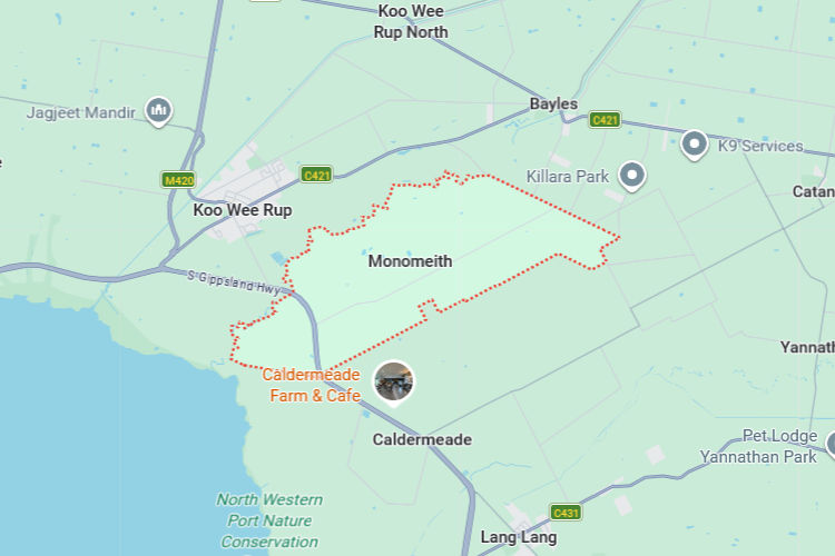 Monomeith Map NDIS Specialised Disability Accommodation Longwarry