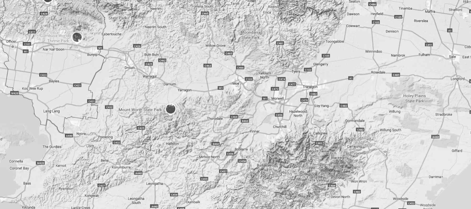 South Gippsland Area Map
